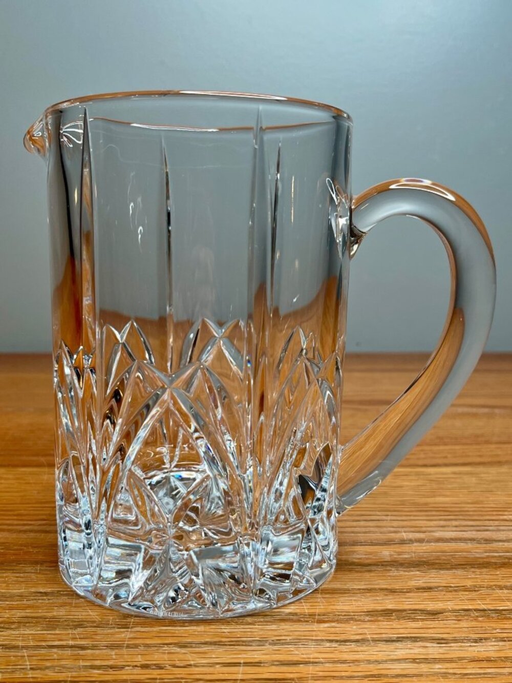 Marquis by Waterford Crystal Brookside 6 3/4 Inch Pitcher with Handle,  30 oz